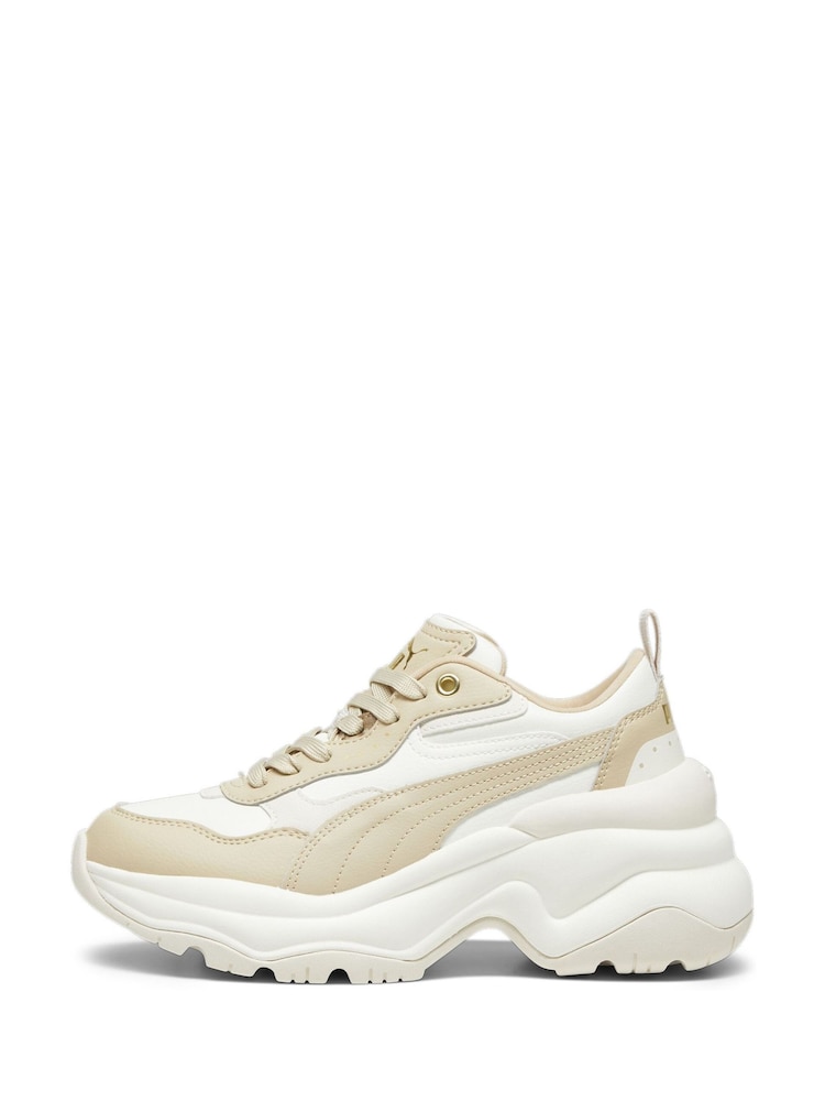 Puma White Gray Womens Cilia Wedges Trainers - Image 2 of 5