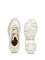 Puma White Gray Womens Cilia Wedges Trainers - Image 4 of 5