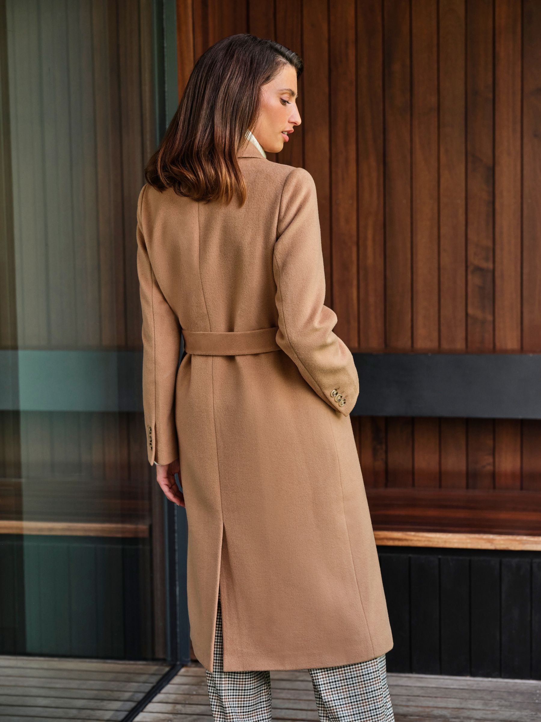 Pure collection camel coat online