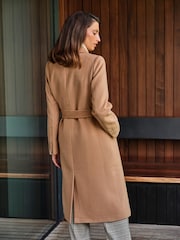 Pure Collection Camel Luxury Wool Wrap Coat - Image 2 of 4