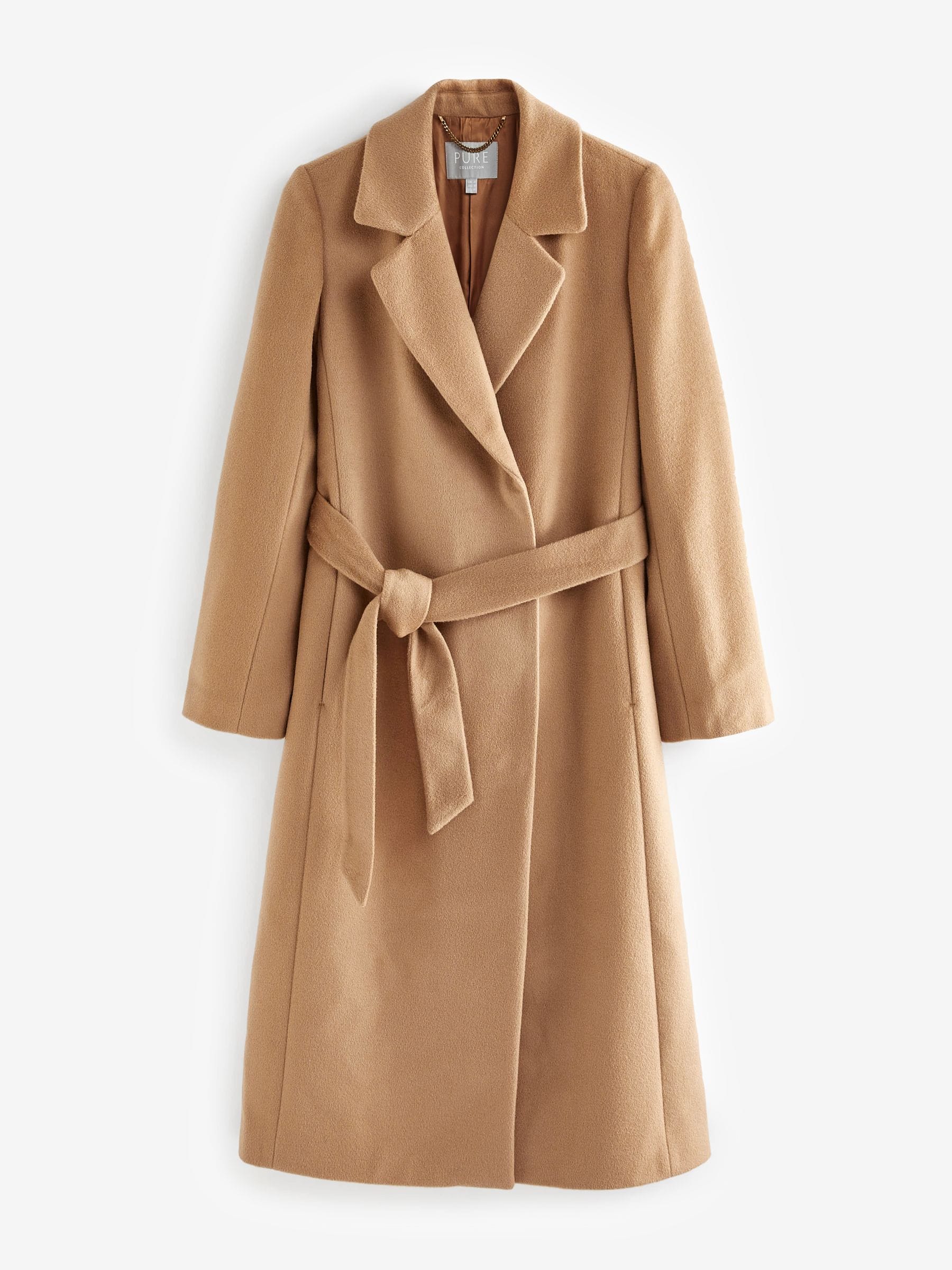 Pure collection camel coat shop