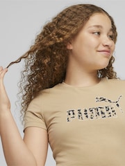 Puma Cream ESS+ ANIMAL Youth 100% Cotton T-Shirt - Image 5 of 7