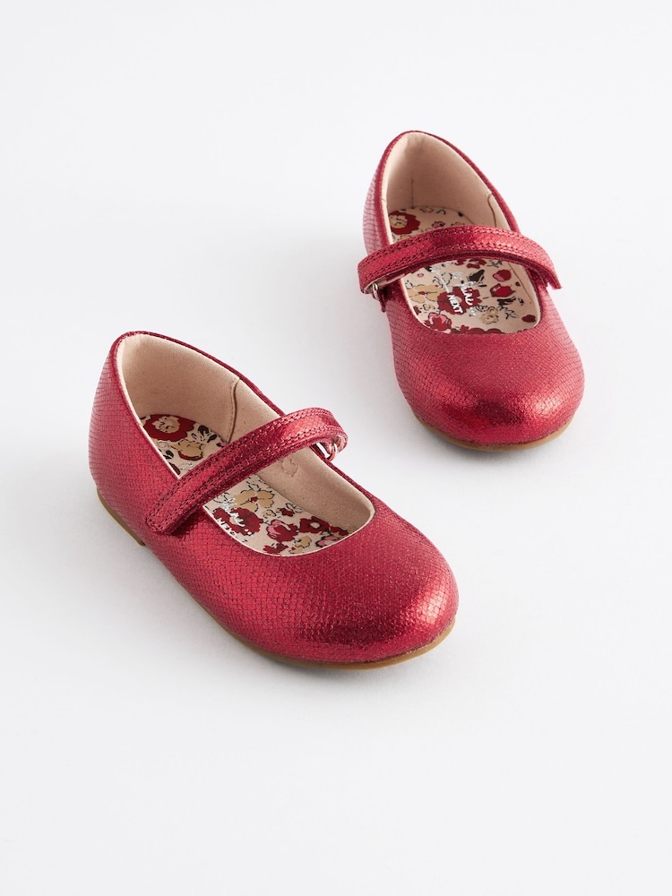 Red Standard Fit (F) Mary Jane Touch Fastening Occasion Shoes - Image 1 of 5