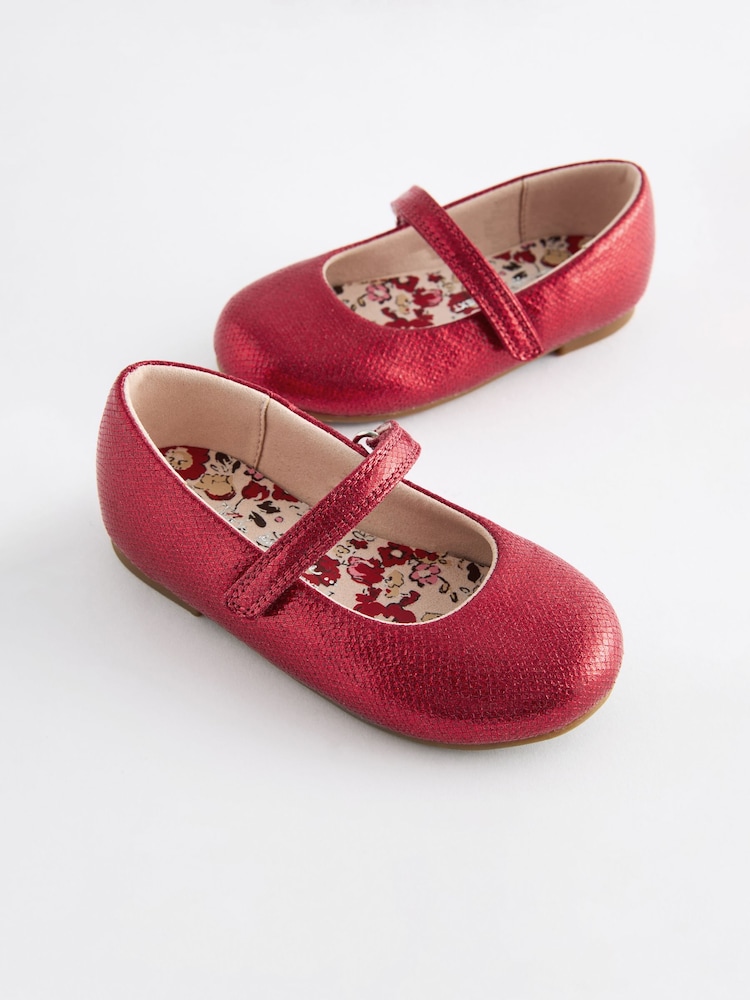 Red Standard Fit (F) Mary Jane Touch Fastening Occasion Shoes - Image 2 of 5