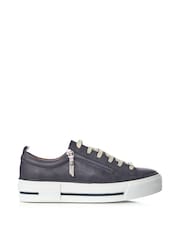 Moda In Pelle FILICIAN CHUNKY LEATHER TRAINER WITH ZIP AND LACE-UP CLOSURE - Image 1 of 4