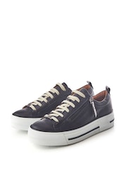 Moda In Pelle FILICIAN CHUNKY LEATHER TRAINER WITH ZIP AND LACE-UP CLOSURE - Image 2 of 4