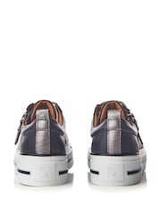 Moda In Pelle FILICIAN CHUNKY LEATHER TRAINER WITH ZIP AND LACE-UP CLOSURE - Image 3 of 4