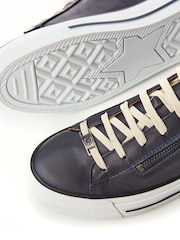 Moda In Pelle FILICIAN CHUNKY LEATHER TRAINER WITH ZIP AND LACE-UP CLOSURE - Image 4 of 4