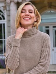Pure Collection Natural Knitted Sweater Dress - Image 3 of 4
