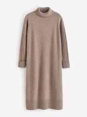 Pure Collection Natural Knitted Sweater Dress - Image 4 of 4