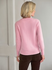 Pfirsich, pink - Pure Collection Kaschmirpullover mit Rundhalsausschnitt - Bild 2 von 4