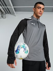 Puma Grey Mens Team LIGA Quarter Zip Football Top - Image 1 of 8