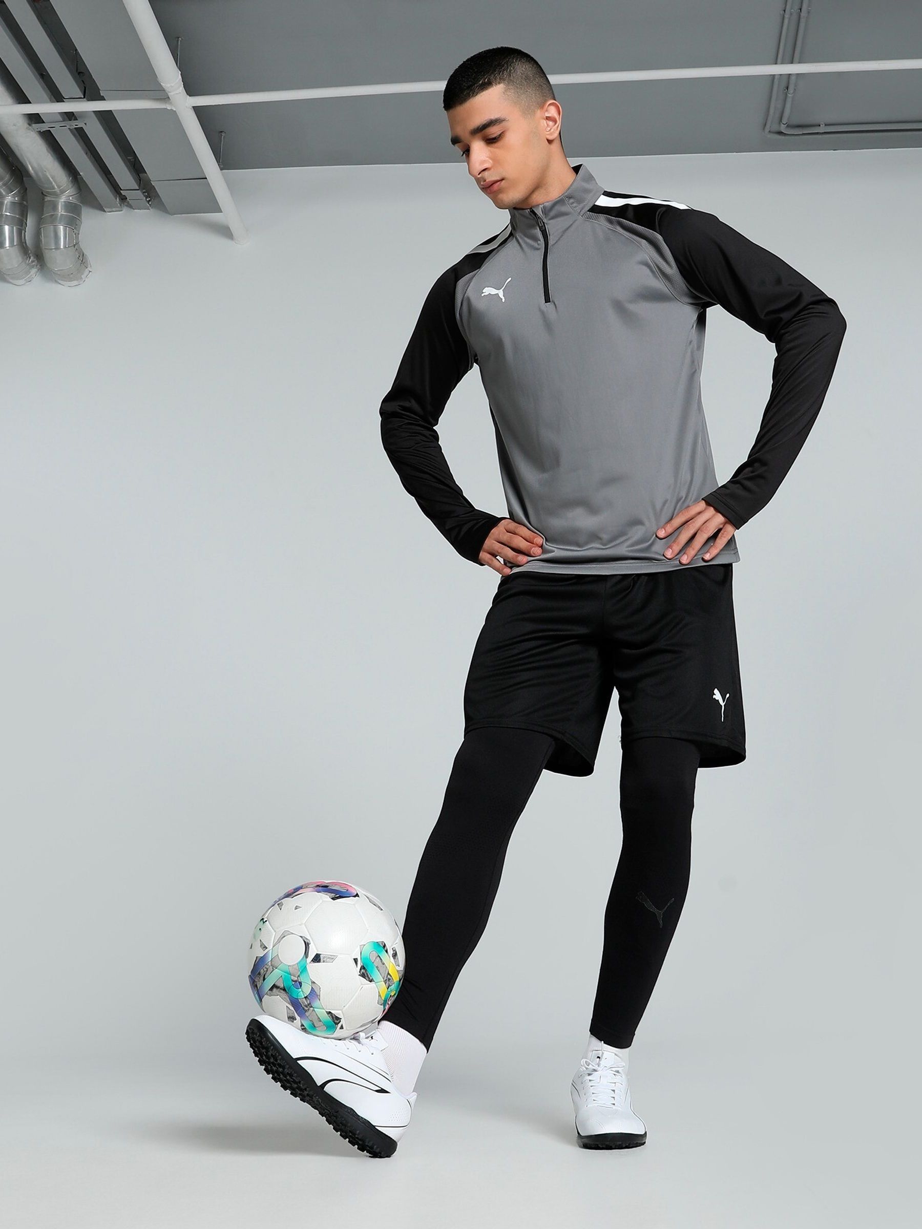 Buy Puma Grey Mens Team LIGA Quarter Zip Football Top from Next USA