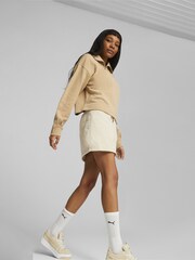 Puma Cream Womens High-Neck Half-Zip Sweatshirt - Image 3 of 7