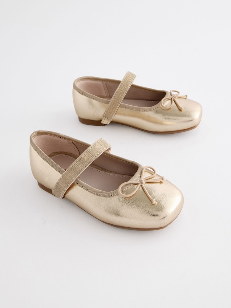 Dorado metalizado - Zapatos de vestir estilo ballet - Imagen 1 de 7 Dorado metalizado - Zapatos de vestir estilo ballet - Imagen 1 de 7