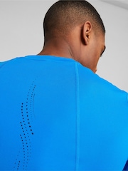 Puma Blue Mens Cloudspun Running 100% Cotton T-Shirt - Image 5 of 7