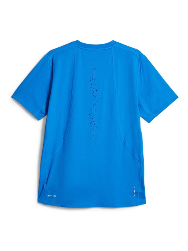 Puma Blue Mens Cloudspun Running 100% Cotton T-Shirt - Image 7 of 7