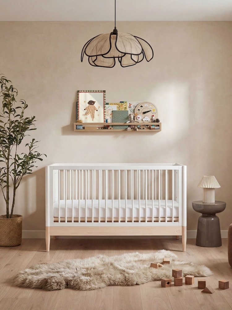 Gaia Baby Natural Ash  White Eos Nursery Cot Bed - Image 1 of 4