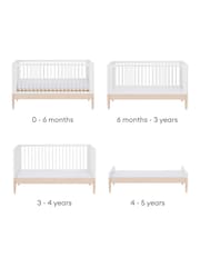 Gaia Baby Natural Ash  White Eos Nursery Cot Bed - Image 3 of 4
