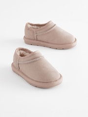 Mink Brown Suede Faux Fur Lined Pull On Shoe Boots - Image 4 of 8