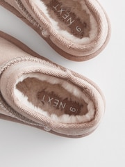 Mink Brown Suede Faux Fur Lined Pull On Shoe Boots - Image 5 of 8
