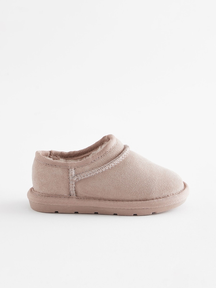 Mink Brown Suede Faux Fur Lined Pull On Shoe Boots - Image 6 of 8