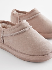 Mink Brown Suede Faux Fur Lined Pull On Shoe Boots - Image 7 of 8