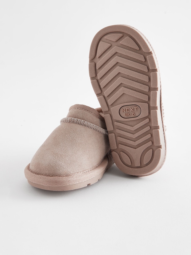 Mink Brown Suede Faux Fur Lined Pull On Shoe Boots - Image 8 of 8