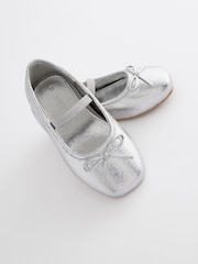 Silver Metallic Ballet Occasion Shoes - Image 3 of 5