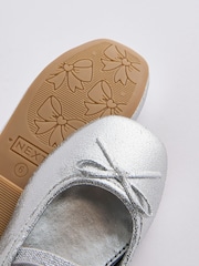 Silver Metallic Ballet Occasion Shoes - Image 4 of 5