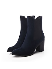 Moda in Pelle Blue Briee Chelsea Block Heel Ankle Boots - Image 2 of 4