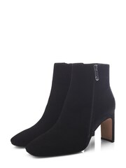 Moda in Pelle Kyrye Black Smart Boots With Set Back Heel And Croc Emboss Back - Image 3 of 5