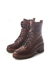 Moda In Pelle Bellzie Lace Up Leather Ankle Boots - Image 2 of 5