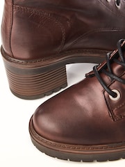 Moda In Pelle Bellzie Lace Up Leather Ankle Boots - Image 4 of 5