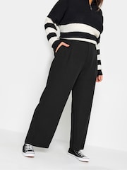 Yours Curve Black Dad Trousers - Image 1 of 4