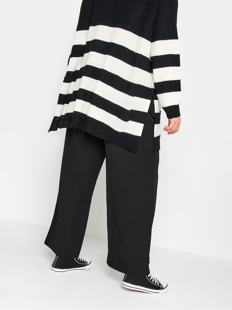 Yours Curve Black Dad Trousers - Image 2 of 4