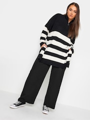 Yours Curve Black Dad Trousers - Image 3 of 4