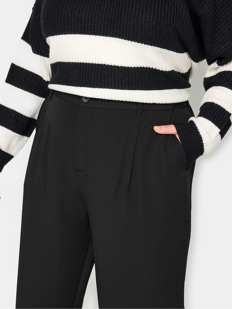 Yours Curve Black Dad Trousers - Image 4 of 4