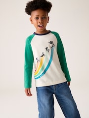 Little Bird by Jools Oliver Green 100% Cotton Long Sleeved T-Shirt - Image 1 of 8