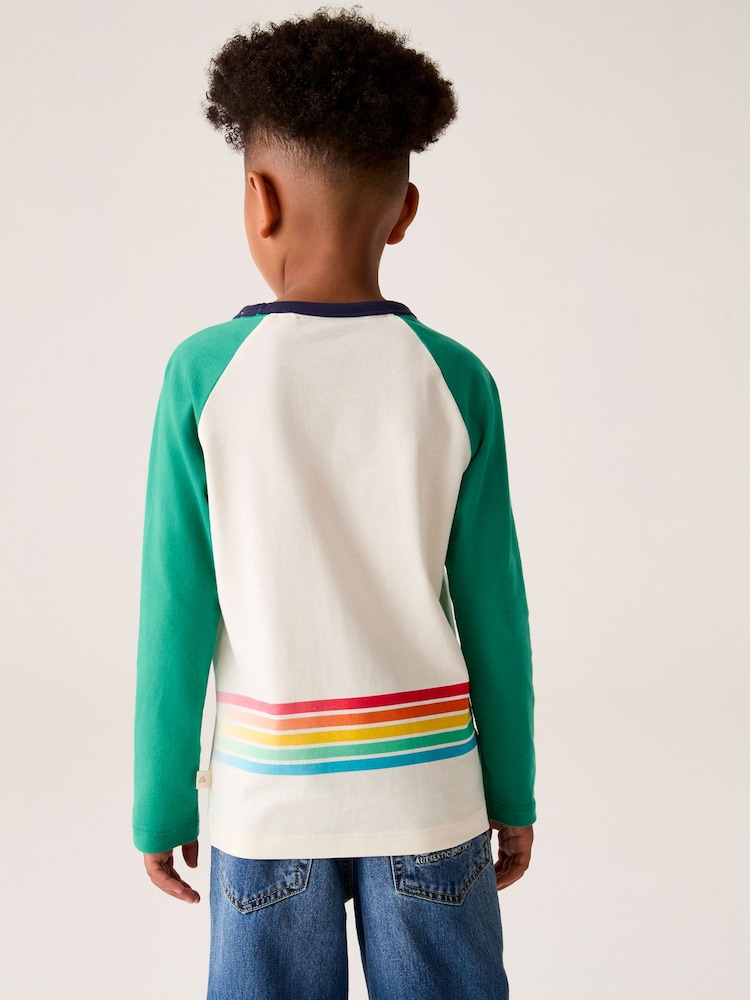 Little Bird by Jools Oliver Green 100% Cotton Long Sleeved T-Shirt - Image 2 of 8