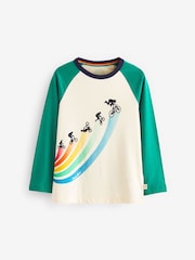 Little Bird by Jools Oliver Green 100% Cotton Long Sleeved T-Shirt - Image 5 of 8