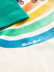Little Bird by Jools Oliver Green 100% Cotton Long Sleeved T-Shirt - Image 7 of 8
