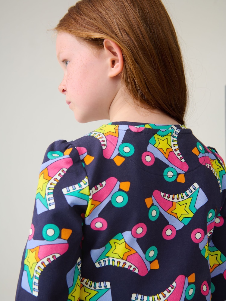 Little Bird by Jools Oliver Navy Long Sleeve Skater Dress - Image 1 of 7