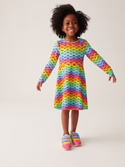 Little Bird by Jools Oliver Navy Long Sleeve Skater Dress - Image 2 of 7