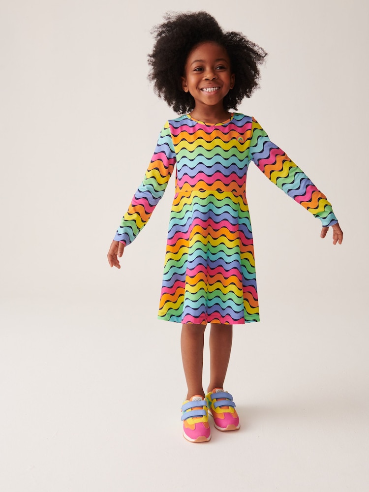 Little Bird by Jools Oliver Navy Long Sleeve Skater Dress - Image 2 of 7