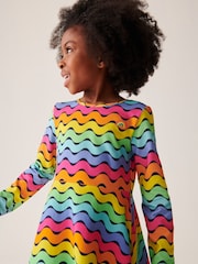 Little Bird by Jools Oliver Navy Long Sleeve Skater Dress - Image 3 of 7