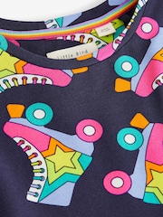 Little Bird by Jools Oliver Navy Long Sleeve Skater Dress - Image 6 of 7