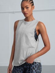 Grey 100% Cotton Active Jersey Tank - Image 5 of 8