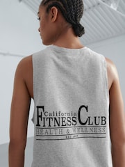 Grey 100% Cotton Active Jersey Tank - Image 6 of 8