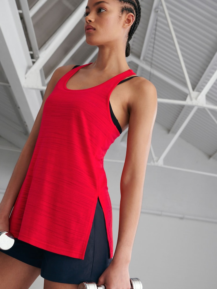 Red Active Sports Longline Tank - Image 1 of 7